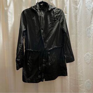 Olive Green Drawstring Waist Utility Jacket